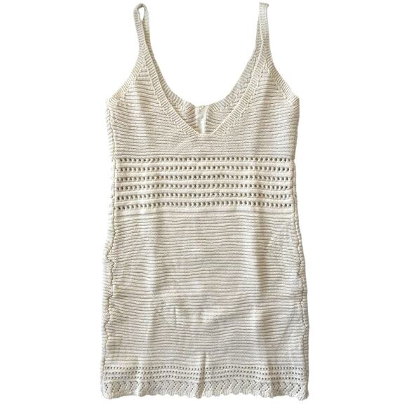 Cupshe Sand Ribbed Bodycon Beach Dress Crochet Size Small Knitwear NWT - Picture 5 of 9